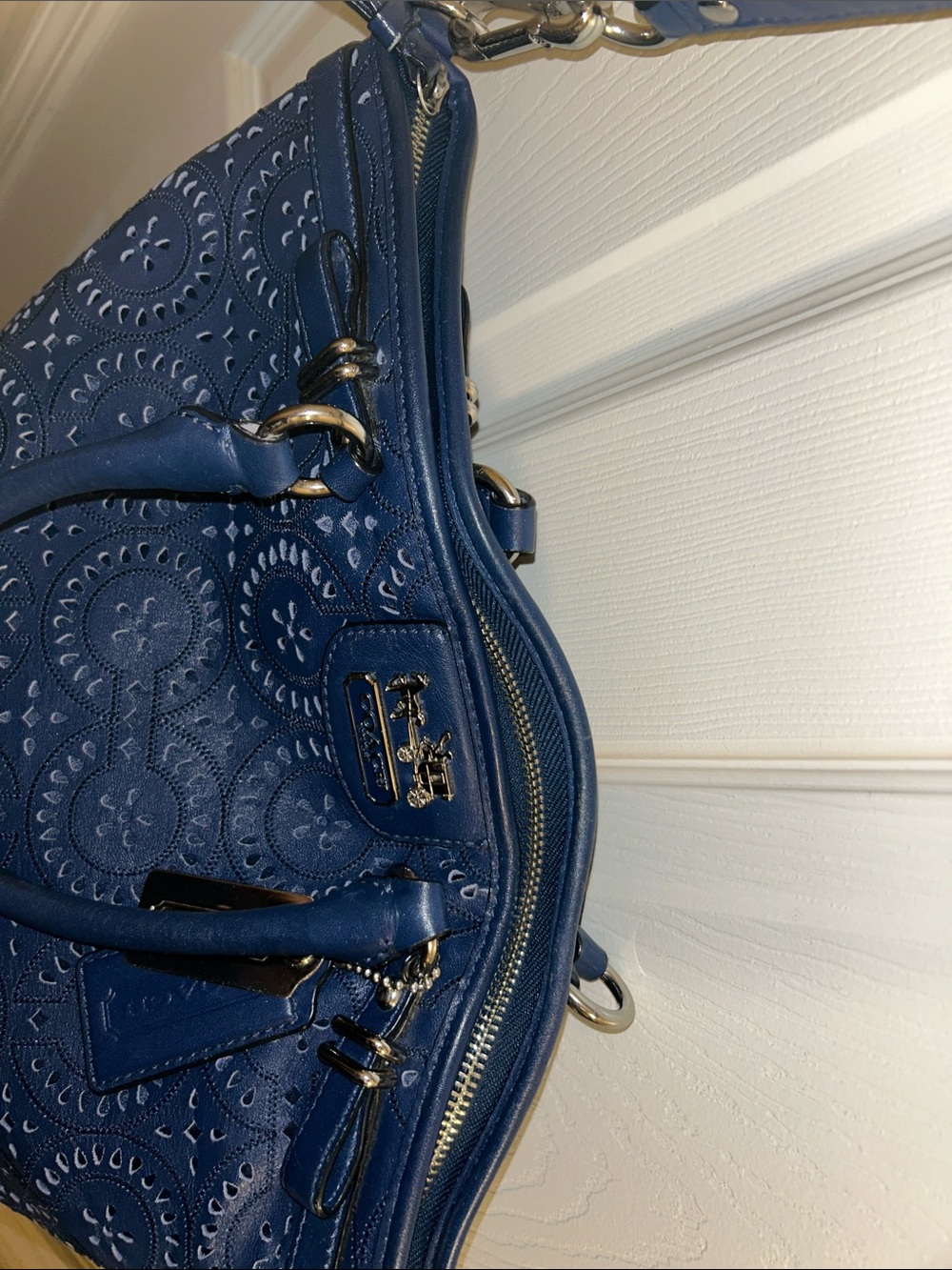 Coach Madison Sophia Lace Leather Shoulder Bag with Removable Strap - Coach - Picture 3 of 17